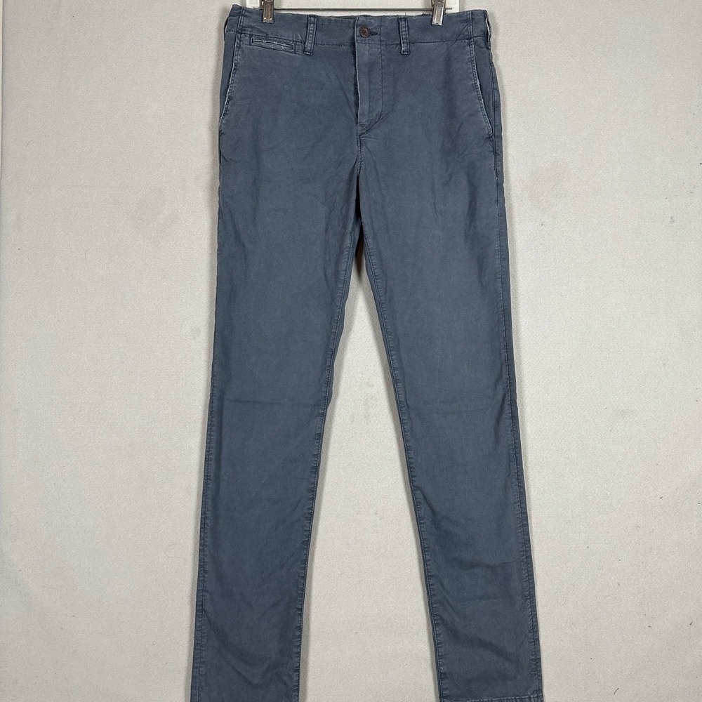 NEW American Eagle Flex Pants Mens 32X36 Slim Lived-In Khakis Blue Chino Stretch